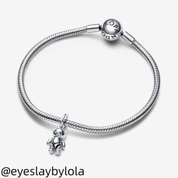 Pandora Movable Teddy Bear Dangle Charm - Picture 5 of 5